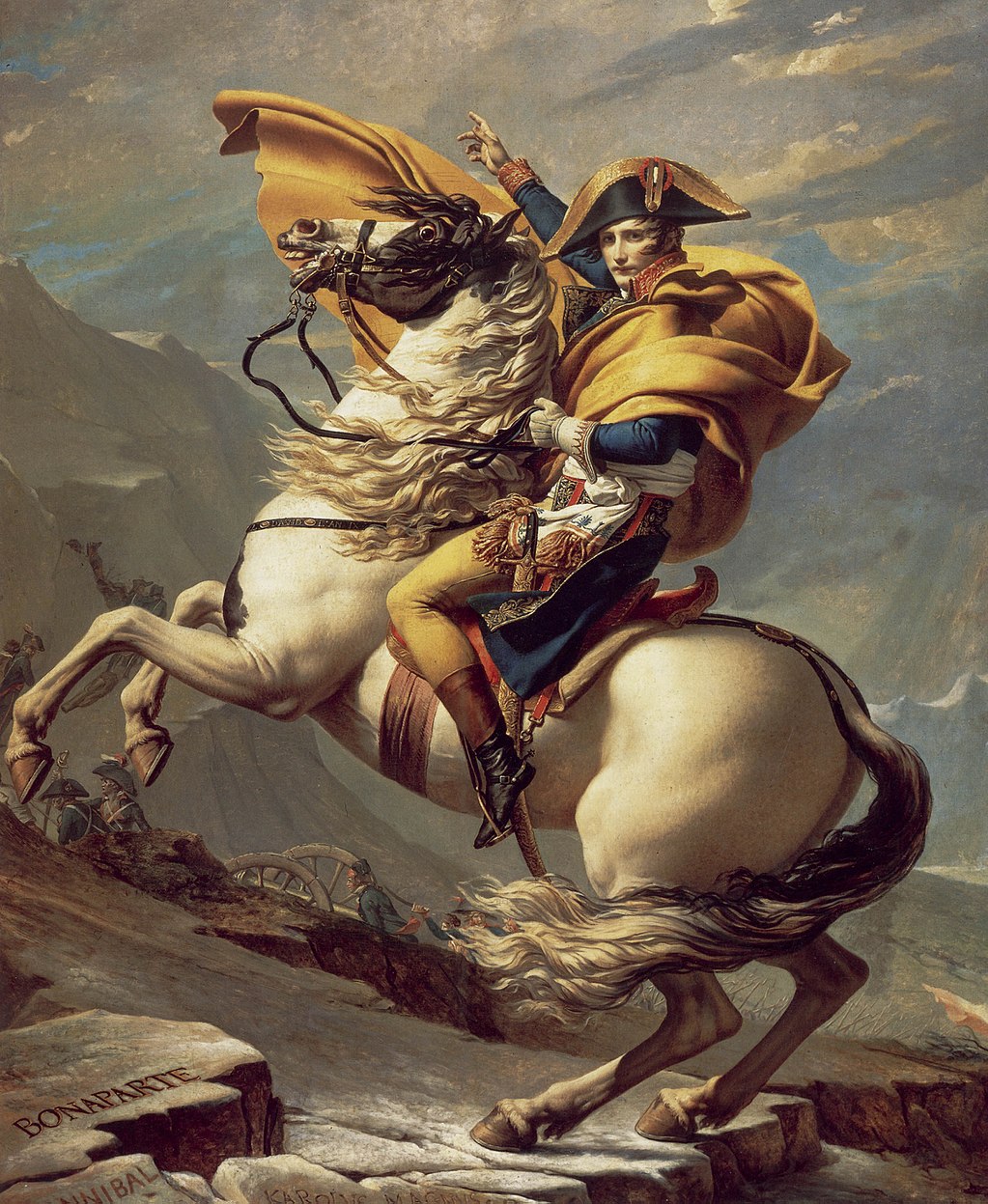 Napoleone che attraversa le Alpi (Maglietta nera)