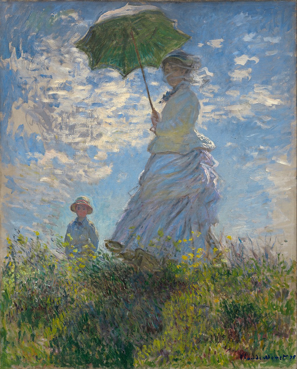 Donna con parasole - Madame Monet e suo figlio (maglietta nera)