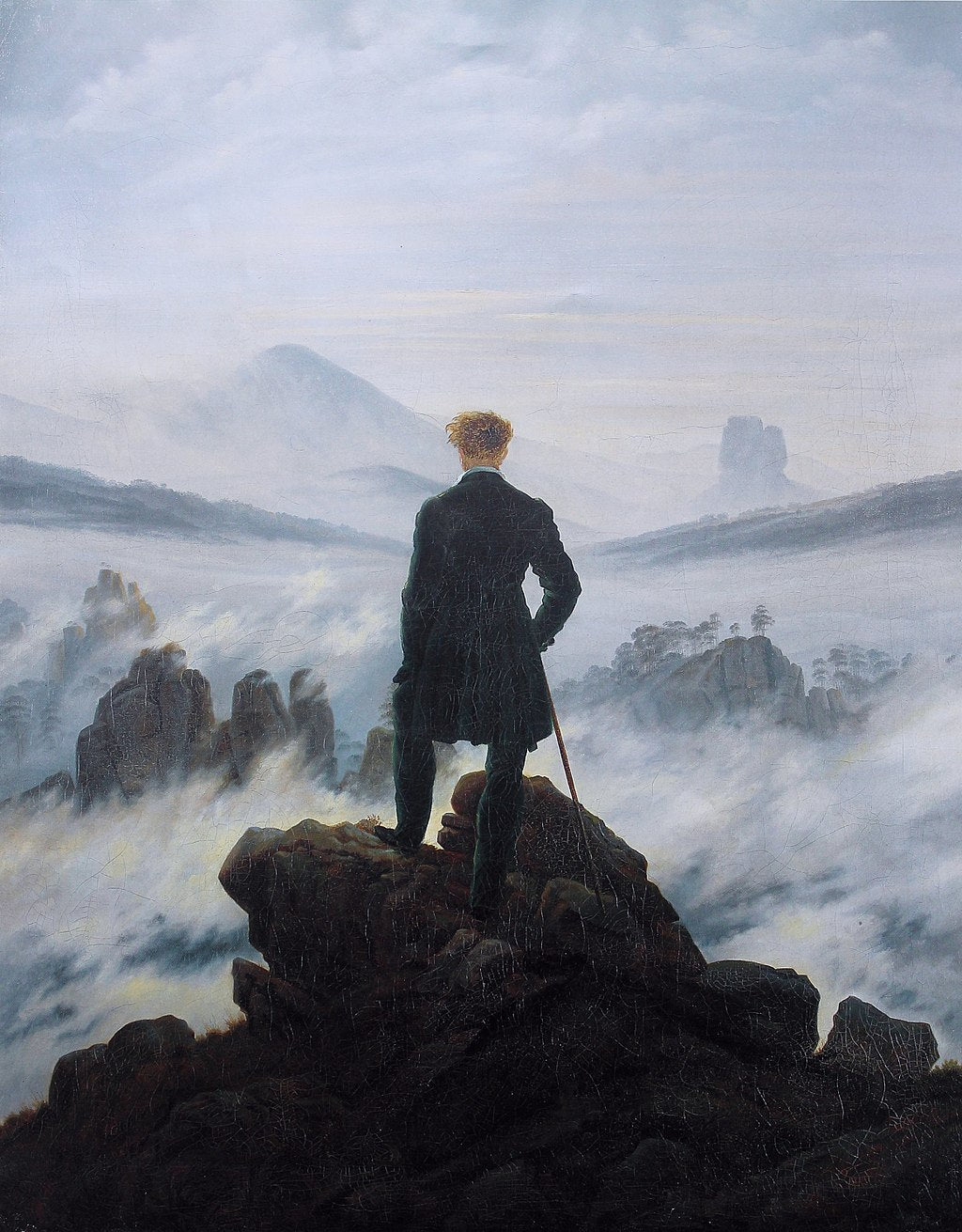 Viandante sopra il mare di nebbia (Maglietta nera)